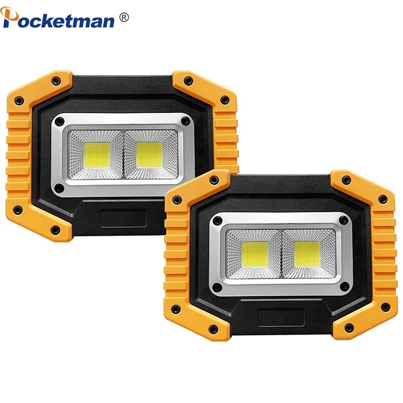 

Portable 300W LED Spotlight COB Super Bright LED Work Light Flood Lights Rechargeable for Outdoor Lampe 18650 Emergency