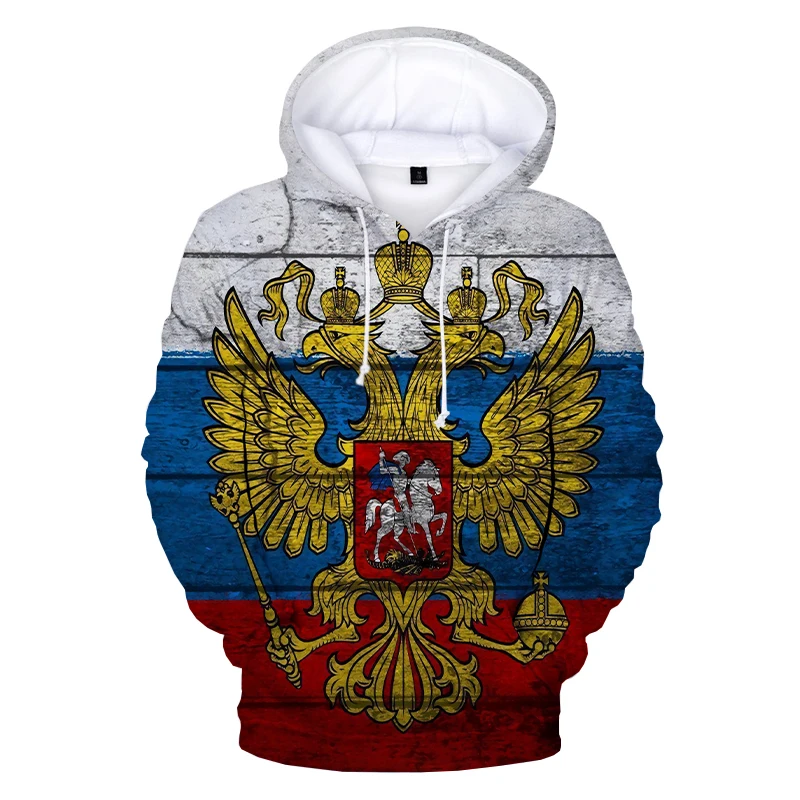 

New Russia Bear Hoodie Men Women Fashion Casual 3D Printed Hooded Sweatshirts Russian Flag Pullovers Boys Girls Streetwear