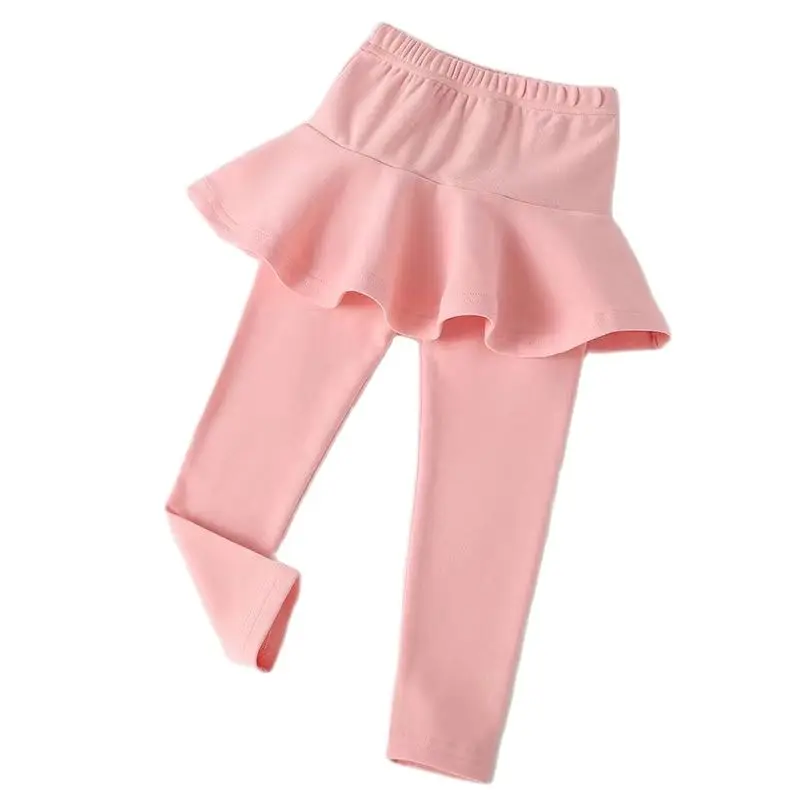 Детские леггинсы с юбкой Сезон весна-осень Леггинсы для девочек Хлопковые брюки