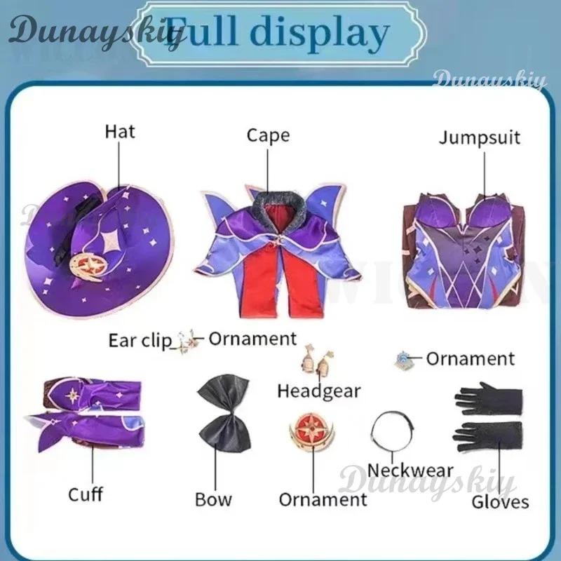 Костюм для косплея Моны из аниме-игры геншин ударопрочный комбинезон костюм на