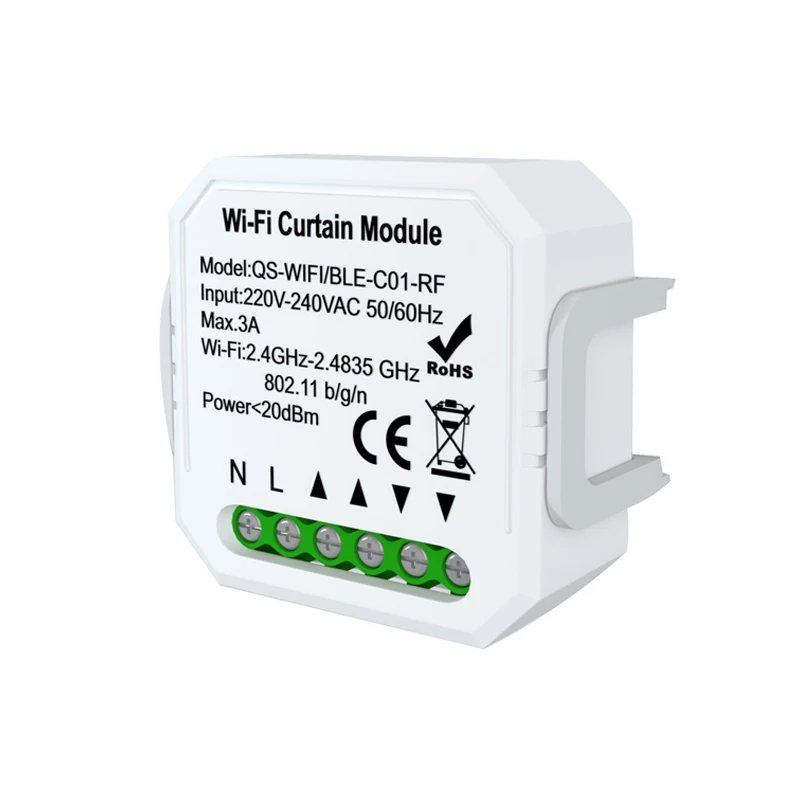

Умный выключатель для штор Rf433, дистанционное управление с Wi-Fi управлением через приложение, 3 А