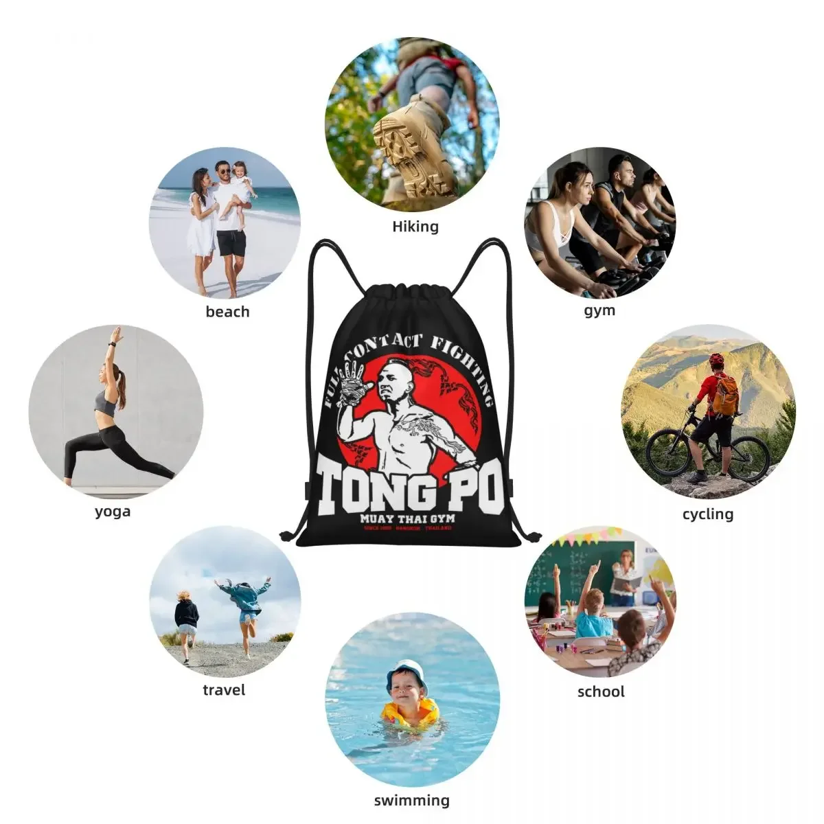 Новинка переносные сумки-рюкзаки TONG PO MUAY THAI FIGHTER злодеи кикбоксеры Ван Дамме