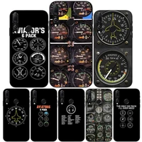 helicopter cockpit instrument phone case for huawei y9 y7 y5 y6 prime 2019 y9s mate 30 20 10 lite 40 pro nova 5t silicone cover