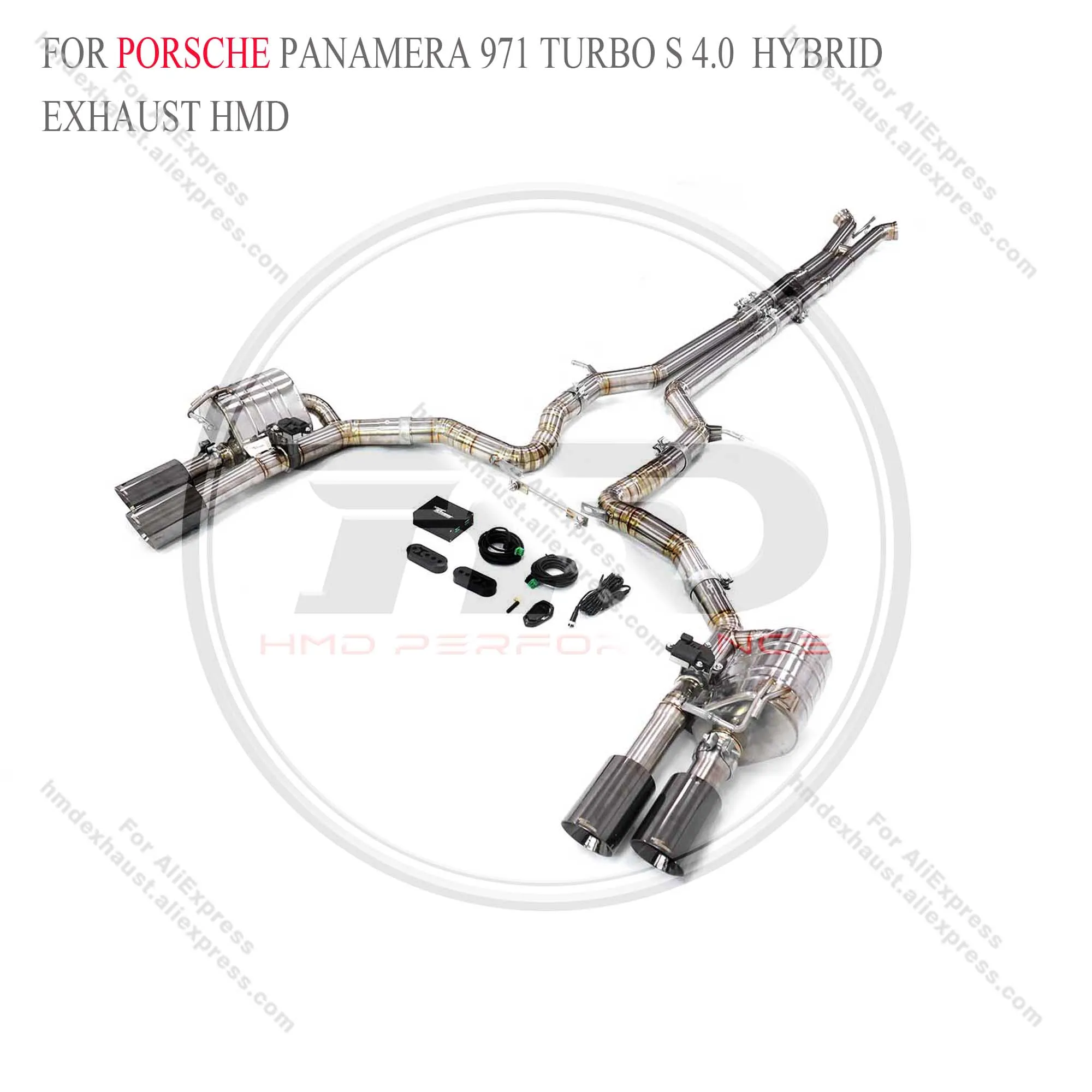 Титановая выхлопная система HMD Catback для Porsche Panamera 971 Turbo S 4 0 гибридный электронный