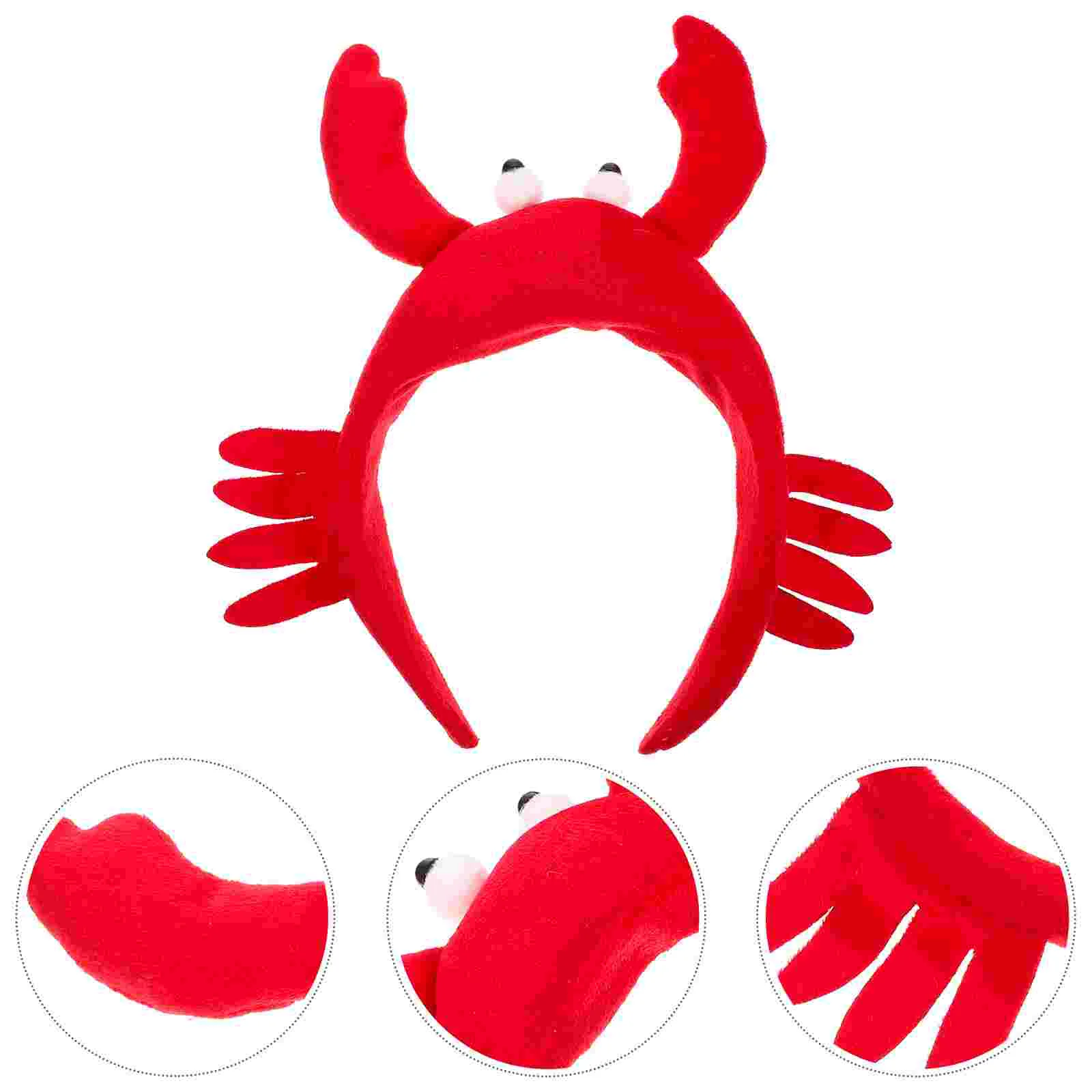 

Lobster Crab Headband Interesting Headdress Hair Bands Claw Party Hairband Adorable Headbands Fabric Creative Child Headphones