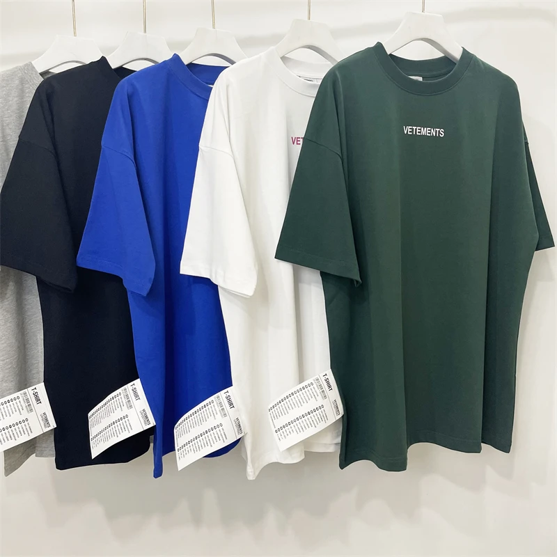 

2023ss Oversized Vetements T Shirt Men Women 1:1 Best Quality Large Wash Label Simple Vetements Logo T-shirt Tops Tee