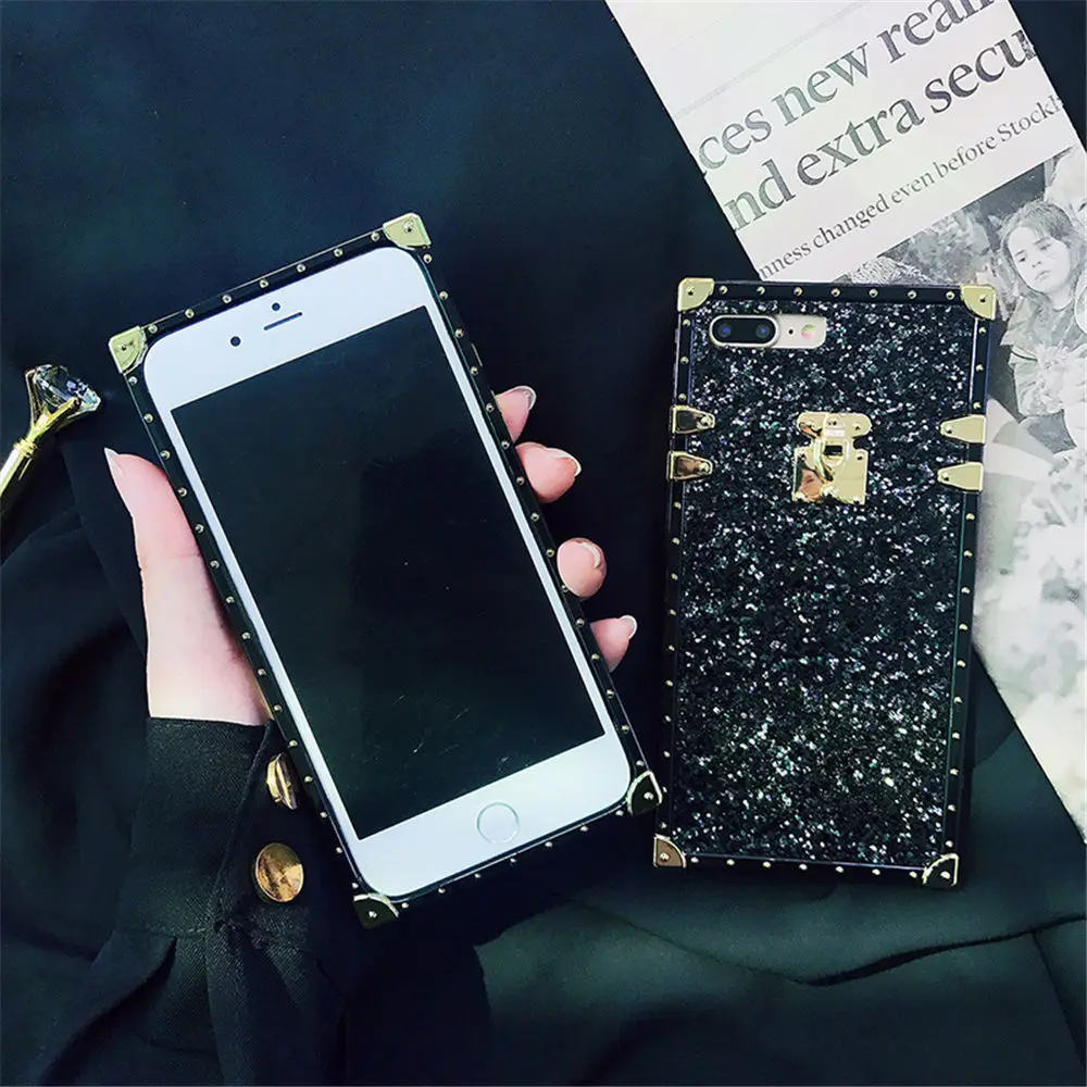 Роскошный брендовый Блестящий квадратный чехол для LG Stylo 4 5 6 US Version 7 K51 K61