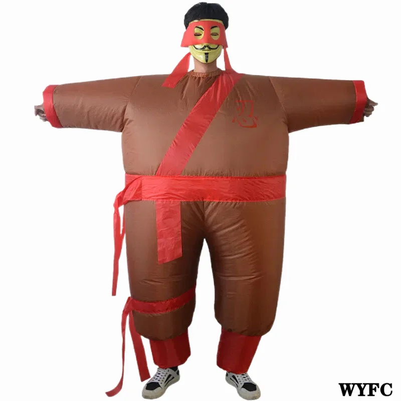 

Японский ниндзя воин Самурай надувной костюм розыгрыш смешной маскарад Вечерние Косплей Одежда Хэллоуин Карнавал шоу Aldult