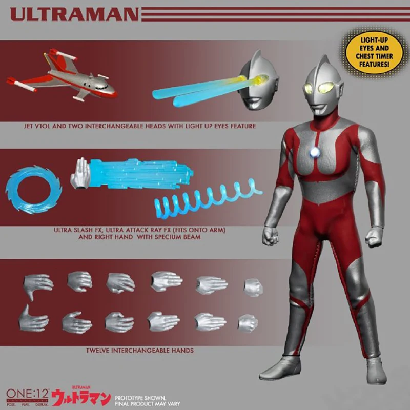 

Оригинальная фигурка в наличии ONE:12 MEZCO Ultraman 1/12 из аниме, коллекционная экшн-игрушка, подарки