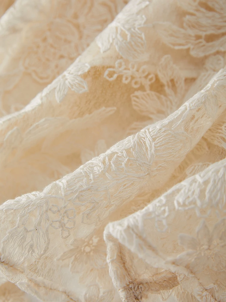 Тяжелая промышленность трехмерное кружевное платье с цветочным принтом новое