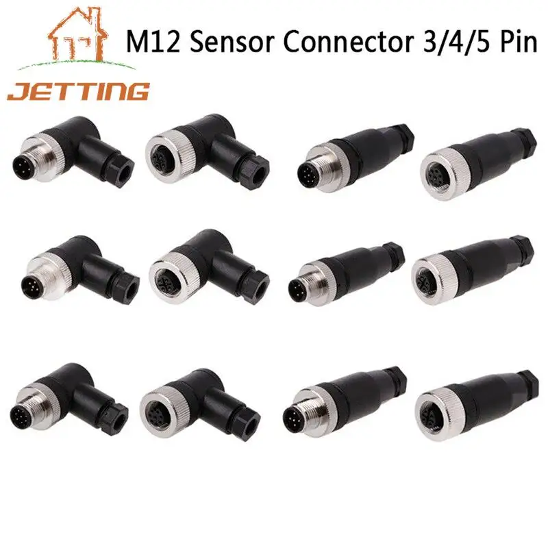 Разъем датчика PG7 IP67 3 4 5-контактный штекер/гнездо, водонепроницаемый штекер, винт с прямым/прямоугольным штекером M12, высокое качество