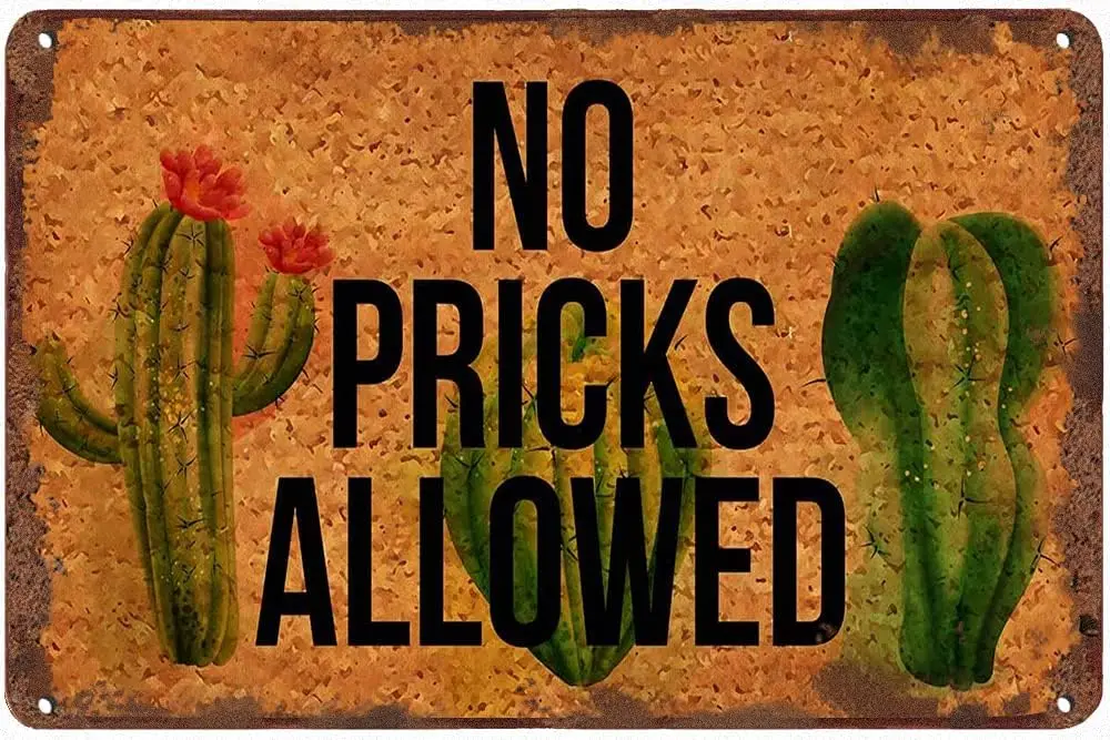 Ретро Tn Sgn Vntge no Prcks llowed Ctus Succulents Funny Cct Ktchen Decor Летний декор Забавный свадебный для