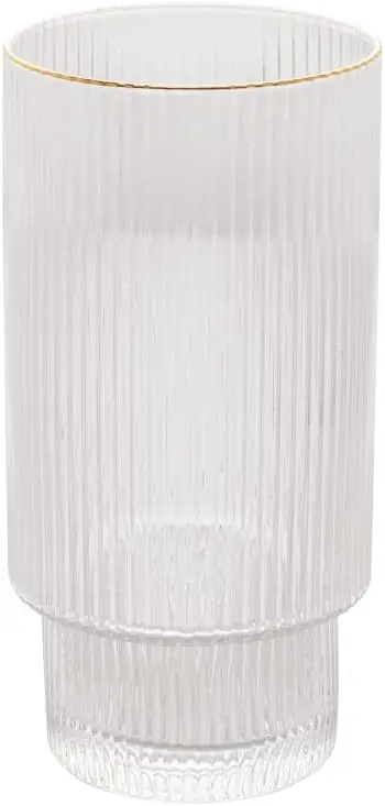 

COPOS ALTOS DE CRISTAL COM BORDA DOURADA LINES 400ML TRANSPARENTE 2 PEÇAS