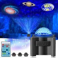 Starry Sky Projector Led Galaxy Projector Night Lamp Ocean Wave Projector Night Light with Music Bluetooth Speaker for Childrens