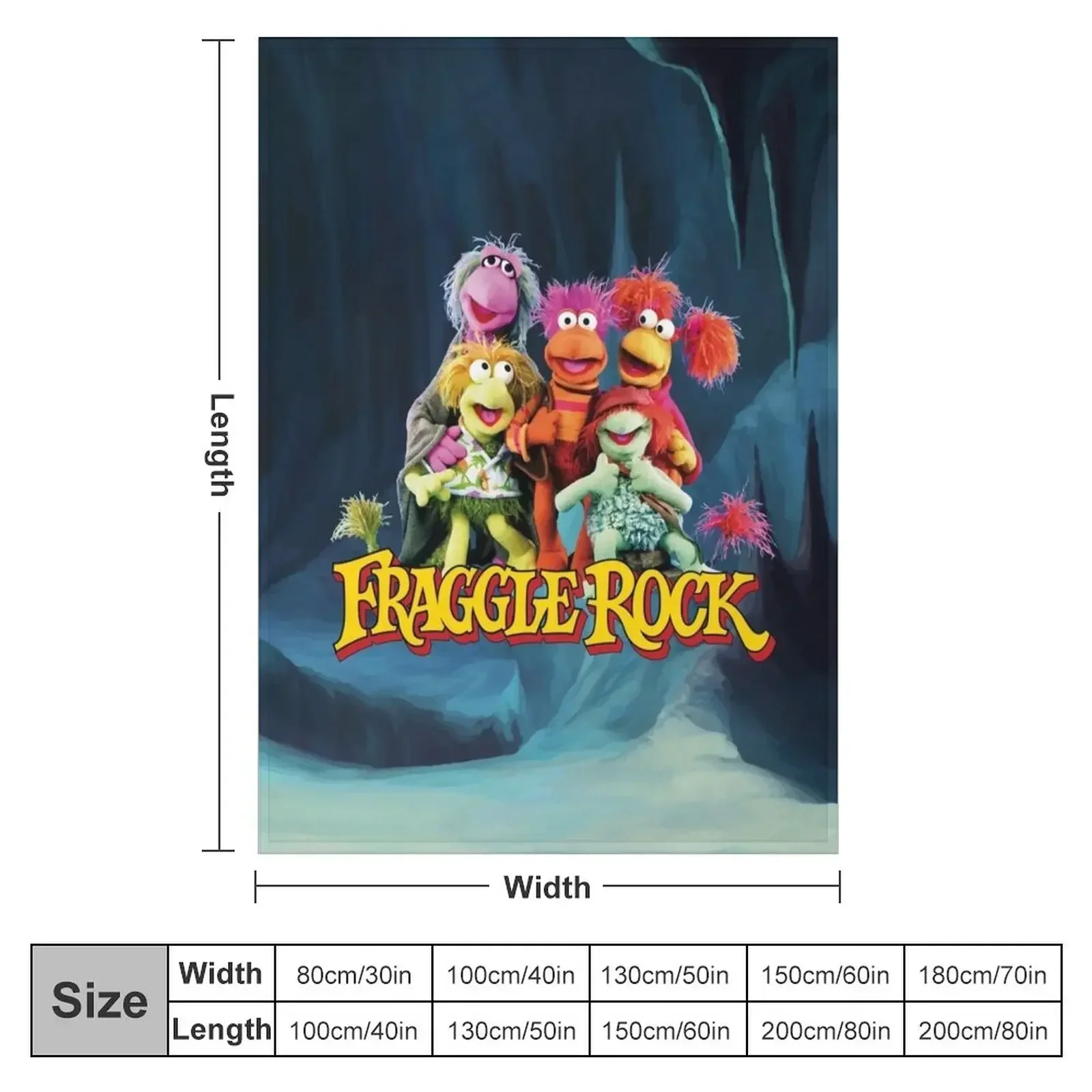 Fraggle Rock - Персонажи пещера Одеяло Роскошные летние постельные принадлежности