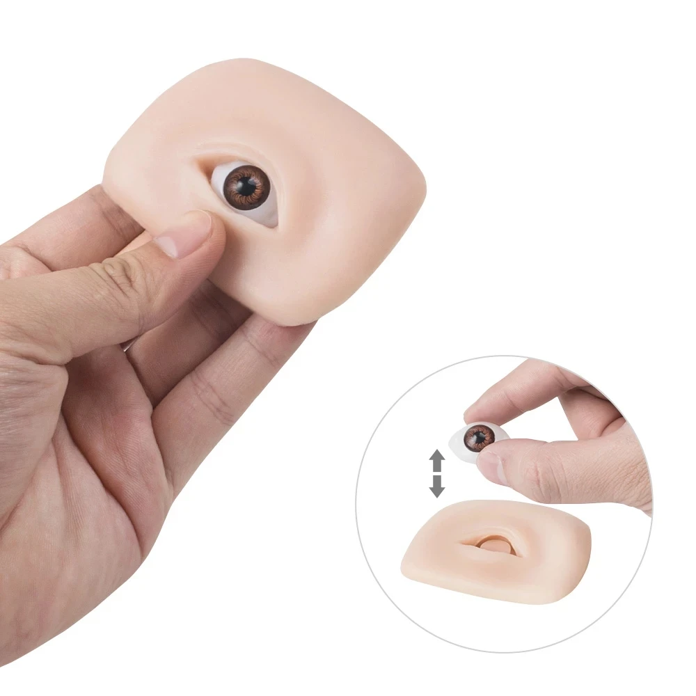 

5D Textured Bionic Silicone Tattoo Eyebrow and Eye Module Stereoscopic Eye Makeup Microblading Training Practice Skin 1pair