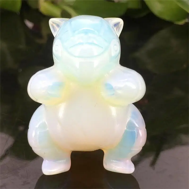 

High Quality White Opalite Carved Crystal Cartoon Statue Healing Crystal Feng Shui Aesthetic Room Decor Reiki Gift