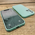 Оригинальный квадратный жидкий силиконовый чехол для Samsung Galaxy S10 S9 S20 S21 Ultra Plus FE A72 A71 A70 A52 A51 A50 A42 A32 4G