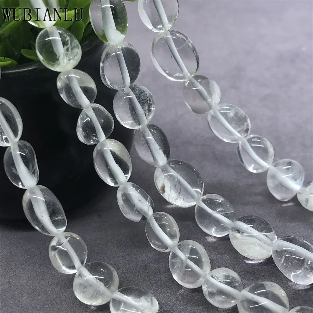 

White Clear Irregular Austria Crystal Beads For Jewelry Making Smooth DIY Necklace Bracelet 6*8 8*10mm Loose Spacer Accessories