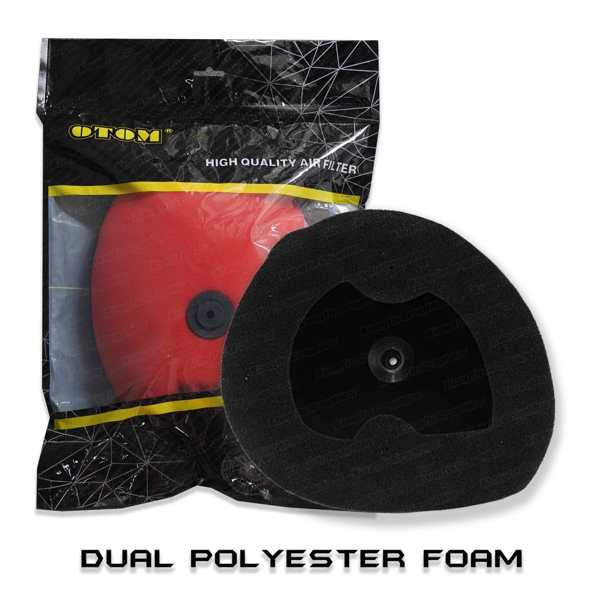 JY гоночный мотокросс эндуро двойной воздушный фильтр из полиэстера для Kawasaki KX250F