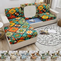 3d mandala sofa seat cushion cover elastic couch slipcover armchair cover for living room decoration corner sofa cushion cover