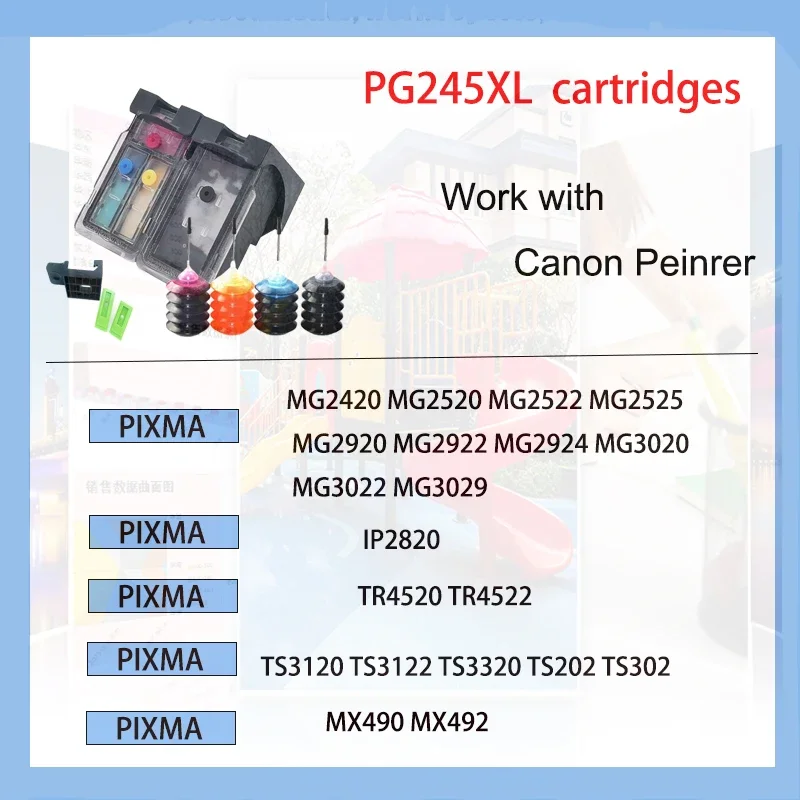 Женский чернильный картридж PG245 CL246 для Canon PG 245 PG-245 CL 246XL принтера Pixma iP2820 MX492 MG2924