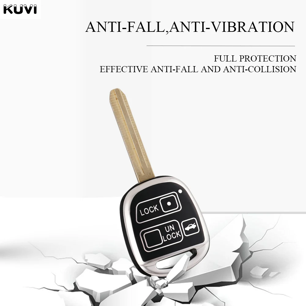 Новый ТПУ чехол для автомобильного ключа Toyota RAV4 Corolla Land Cruiser Prado Camry Tarago FJ Previa Celica