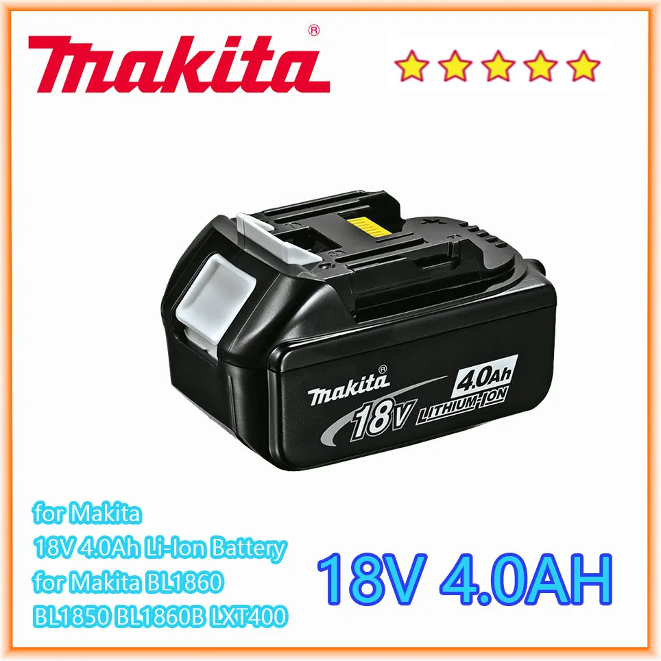 

Makita оригинальный 18V 4.0AH 6.0AH перезаряжаемый Электроинструмент аккумулятор светодиодный Литий-ионная Замена LXT BL1860B BL1860 BL1850