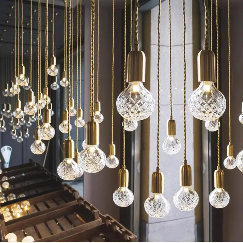 Стеклянный подвесной светильник Постмодернистские прикроватные светильники