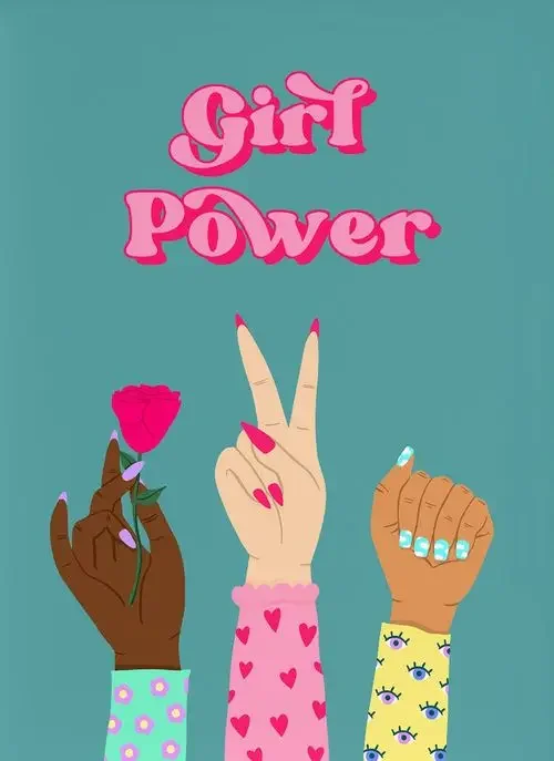 

Feminist Girl Power Inspirational Quote Wall Art Canvas Painting Nordic Posters and Prints Wall Pictures for Living Room Decor