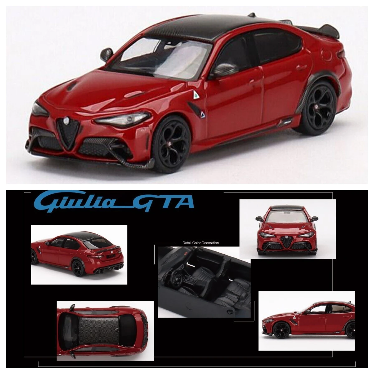 

BBR 1/64 Romeo Giulia GTA Rosso GTA - 6405 DieCast Model Car Collection Limited Edition Hobby Toy Car