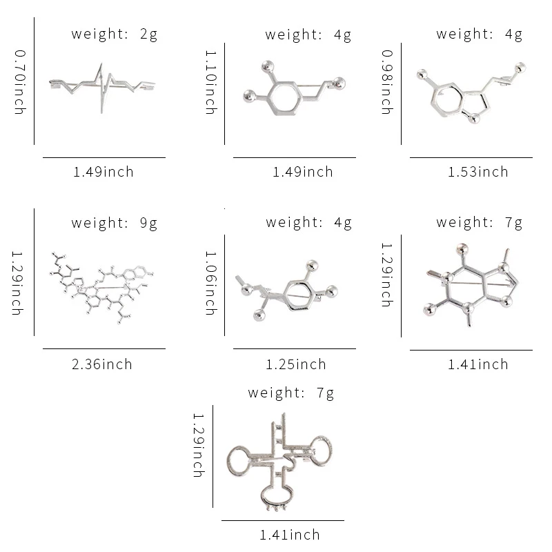 Креативная модная индивидуализированная брошь на лацкан Gene DNA Oil Drop серебряный