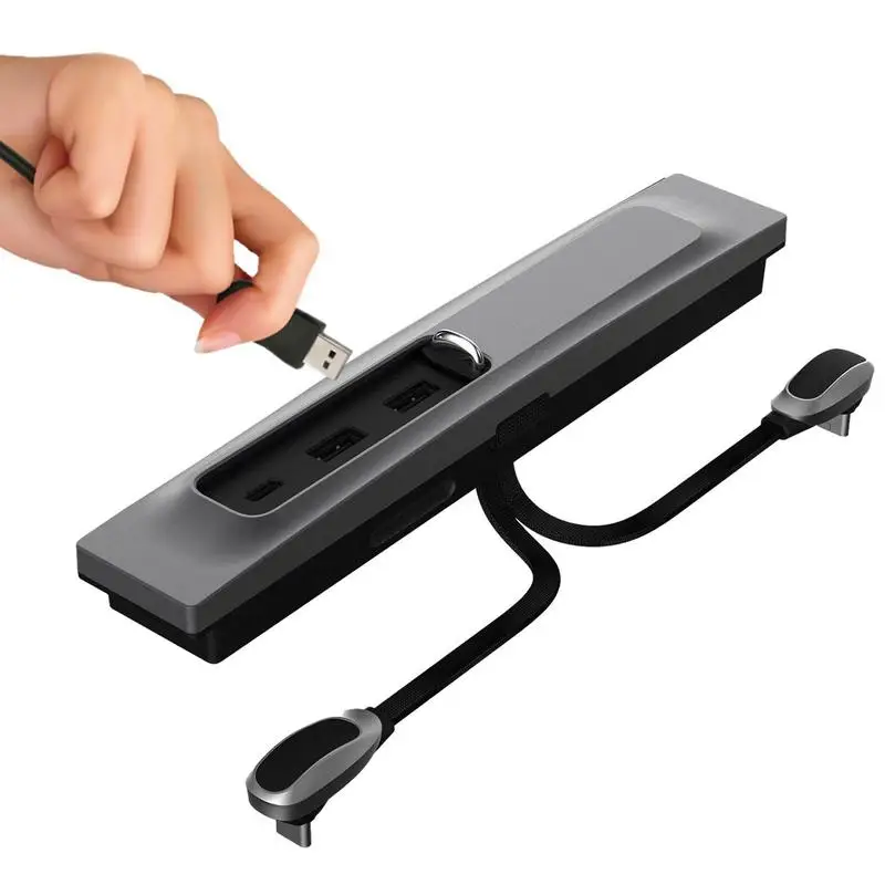

New For Car Model 3 Model Y 27W LED Lighting Quick Interior Charger Intelligent USB Docking Station Shunt Hub Accessories