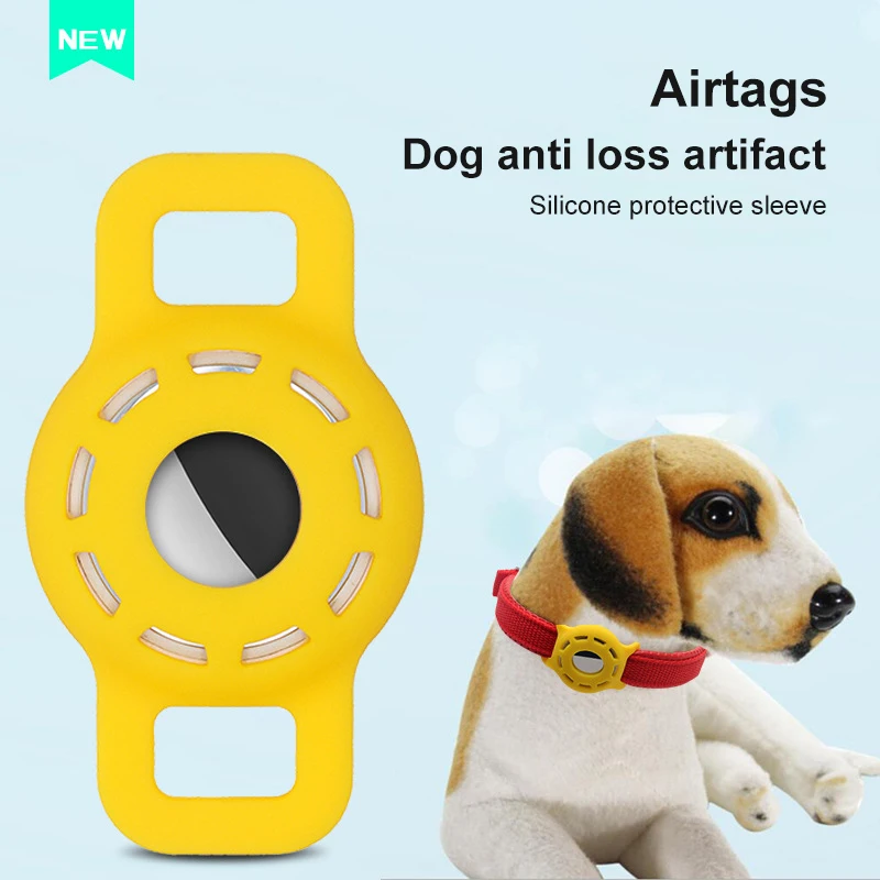 

Silicone Protective Cover For Airtag Locator Tracker Anti-lost Device Cat Dog Collar Fixed Buckle Soft Anti-collision Case