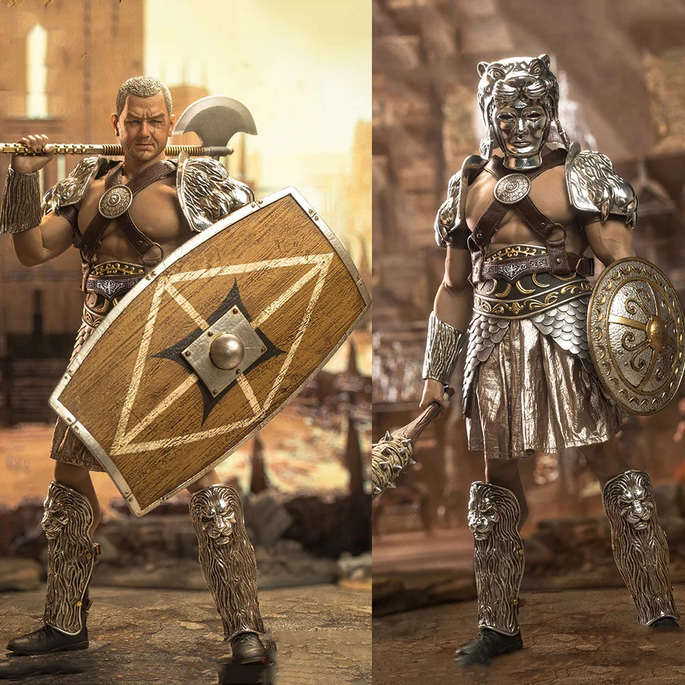 

HH18036 1/6 Scale Imperial Legion Hunting Ground Warriors Gallic Warrior Action Figure Model Gold/Silver Armor Edition