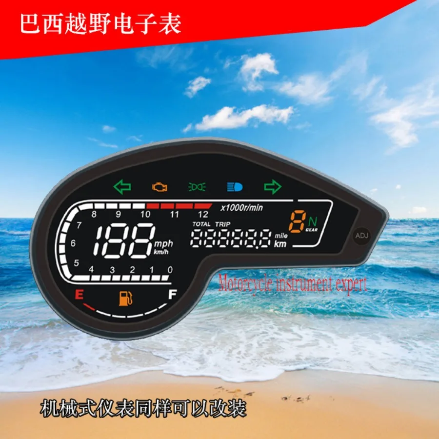 Мотоцикл цифровой светодиодный тире Универсальный Спидометр Тахометр одометр для кросса max 150 Мотокросс DM200 XR190 CRV DM250 аксессуар