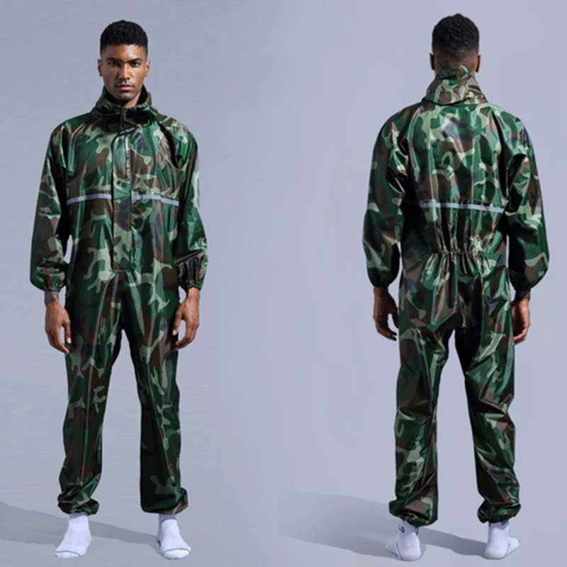 Комбинированный дождевик комбинезон шапка маслостойкий для работы безопасности