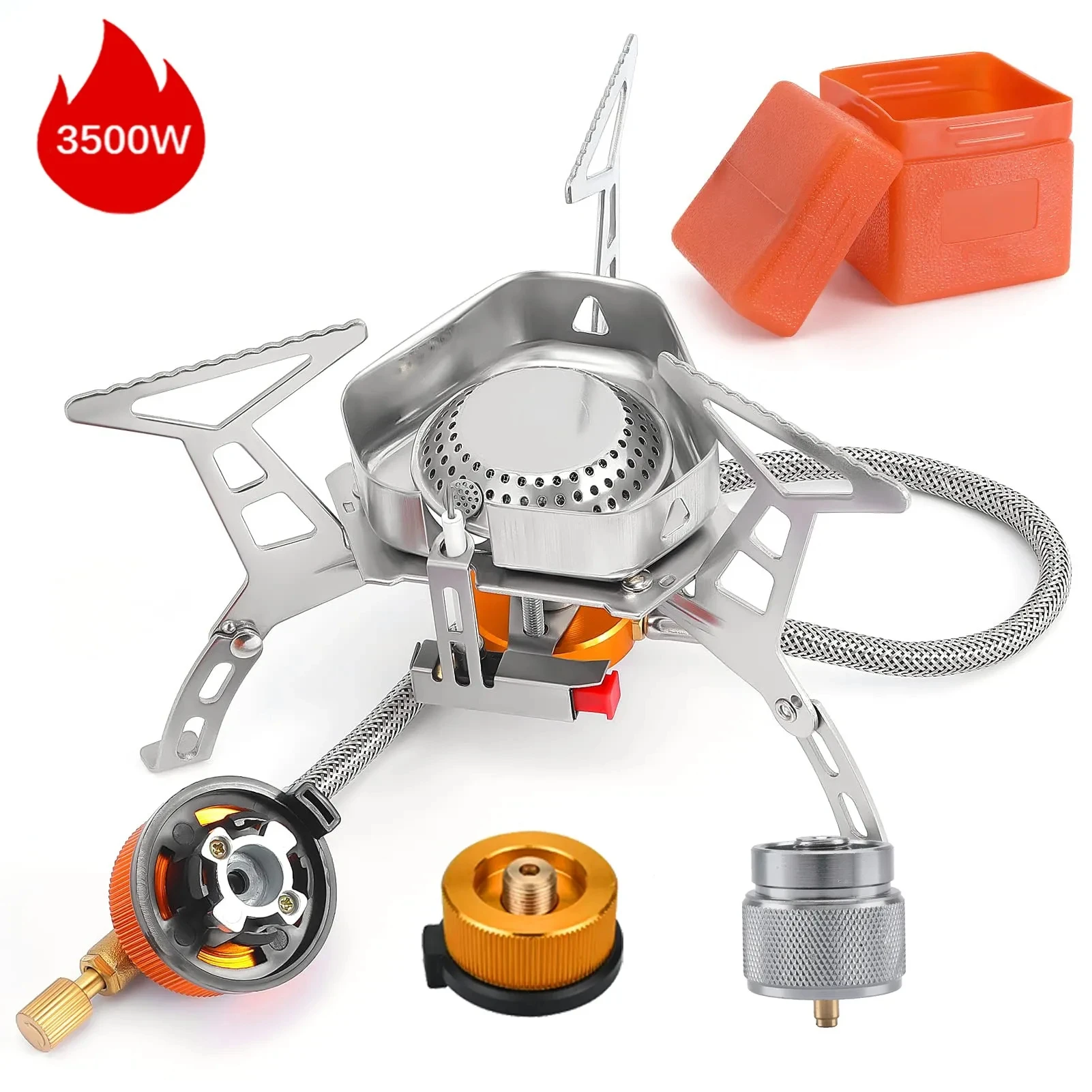 

Camping WindProof Gas Stove Outdoor Tourist Burner Strong Fire Heater Tourism Cooker Portable Furnace Supplies Equipment Picnic