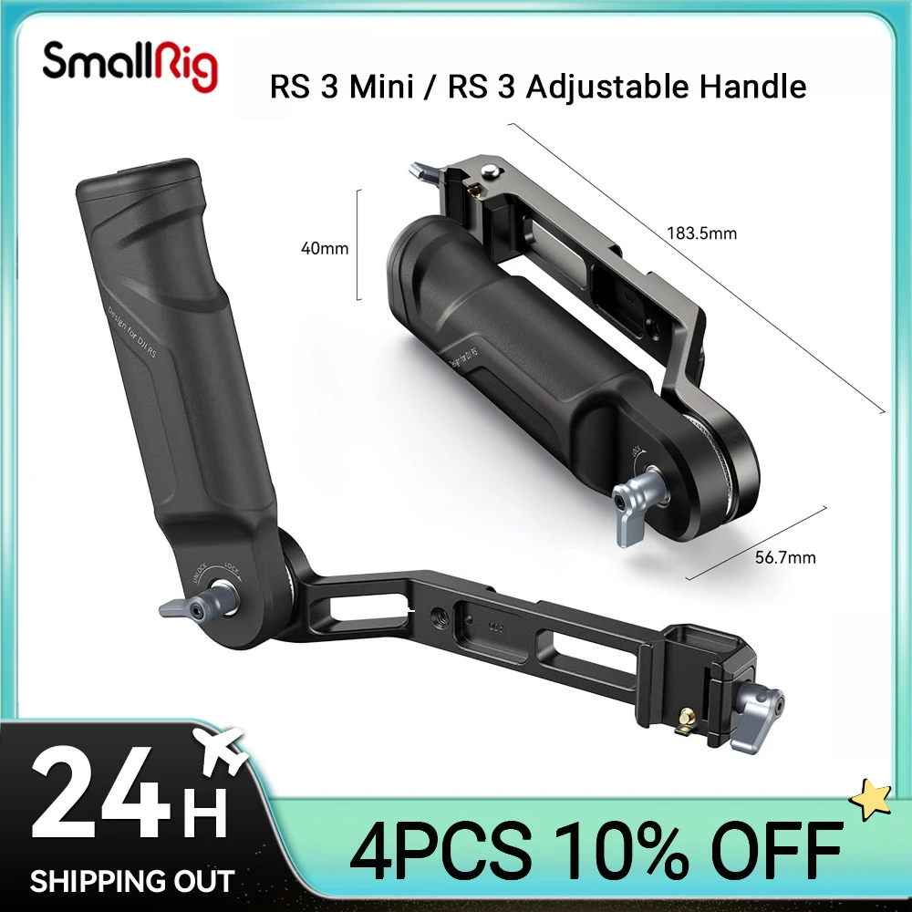 

SmallRig RS 3 / RS 3 Mini Adjustable Handle Sling Handgrip for DJI RS 3 / RS 3 Mini Gimbal Handheld Stabilizer,with NATO Clamp