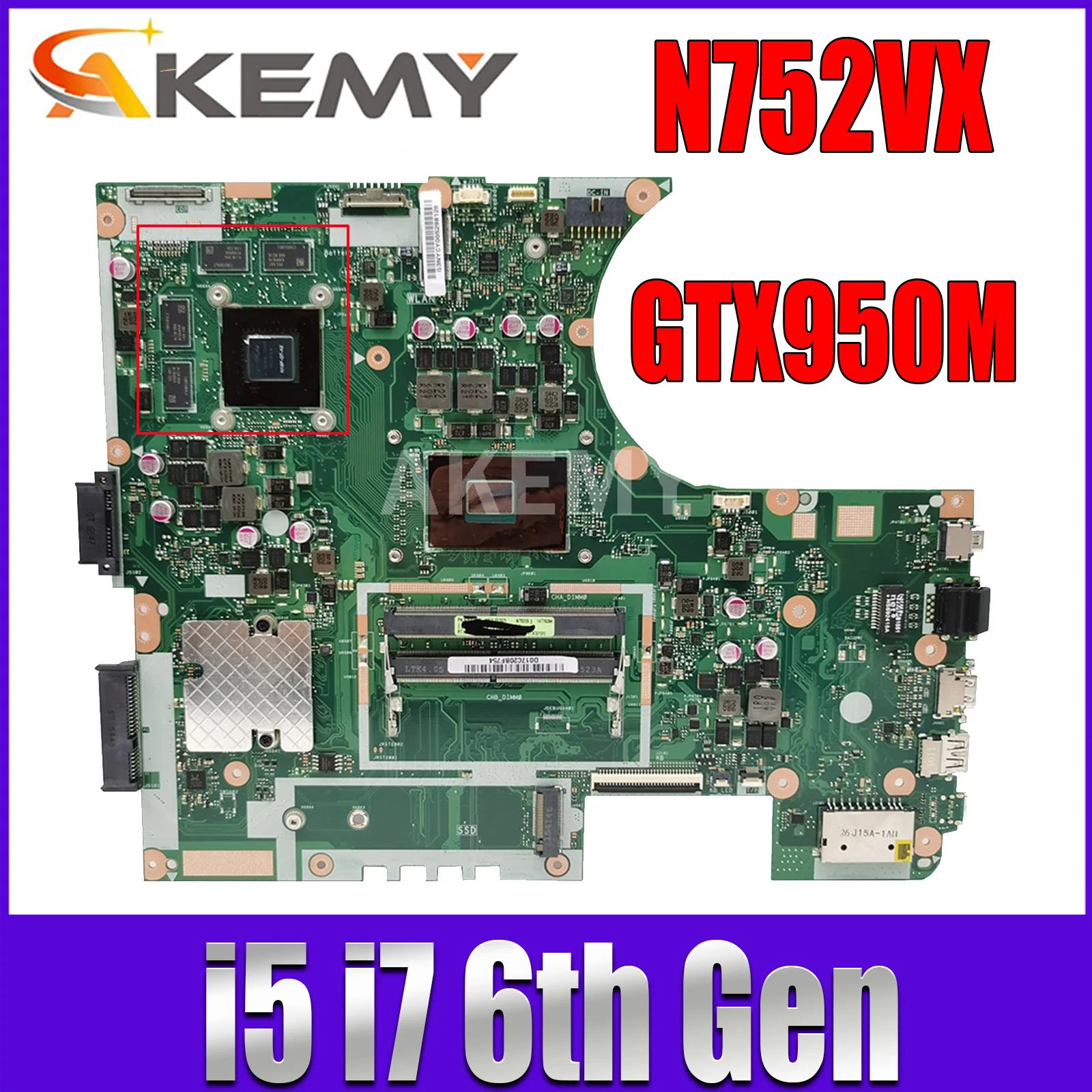   N752VX  , I7-6700HQ I5-6300HQ CPU GTX950M GPU   ASUS N752VX N752V N752VW