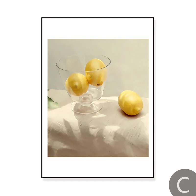 

Лимонный пейзаж, настенное искусство, холст, постеры, принт, декоративные картины для дома, скандинавские картины маслом, комната, ресторан, кухня, отель