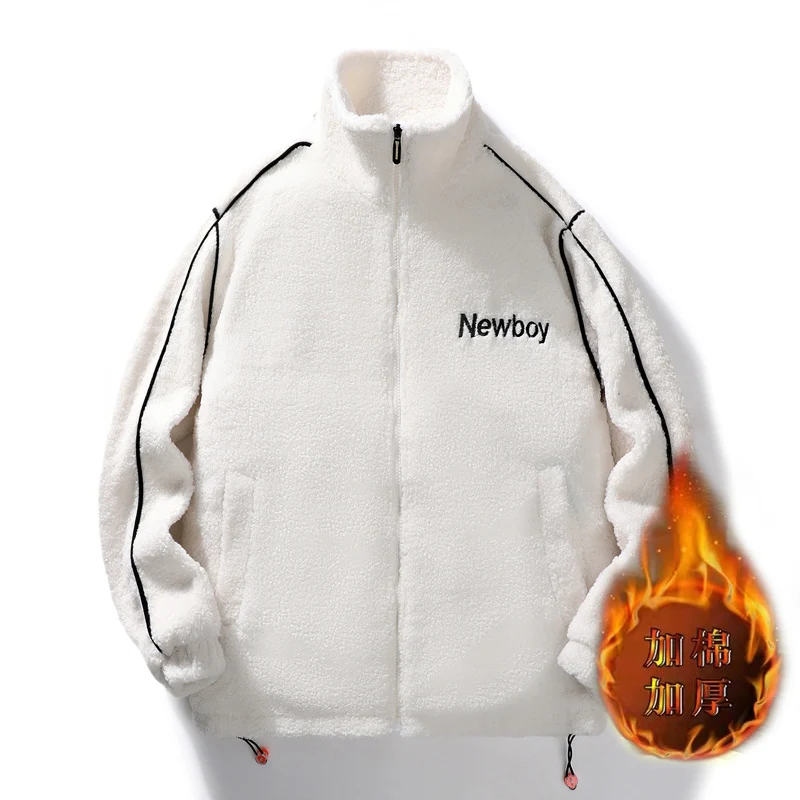 

Men's New Winter Lambswool Thickened Cotton Jacket Couple Cotton Jacket Fleece Sports Windbreaker Trend Warm Fashion Clothes