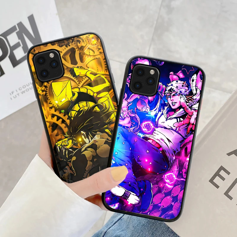 

JOJO’S BIZARRE ADVENTURE OVER HEAVEN Phone Case For iPhone 6 6S 7 8 X XS XR 11 12 13 13 Pro Mini SE 2020 Silcone Black Cover