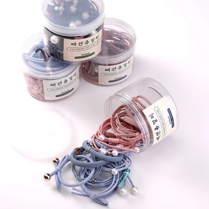 5 - 50 штук девчонок чистый большой резиновый сухожилие конский хвост с резинкой