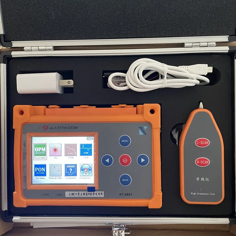 

Специальный оптический измеритель мощности PON FTTH, стабильный идентификатор, VFL OTDR, измерение фотопотери, португальский, 9 в 1