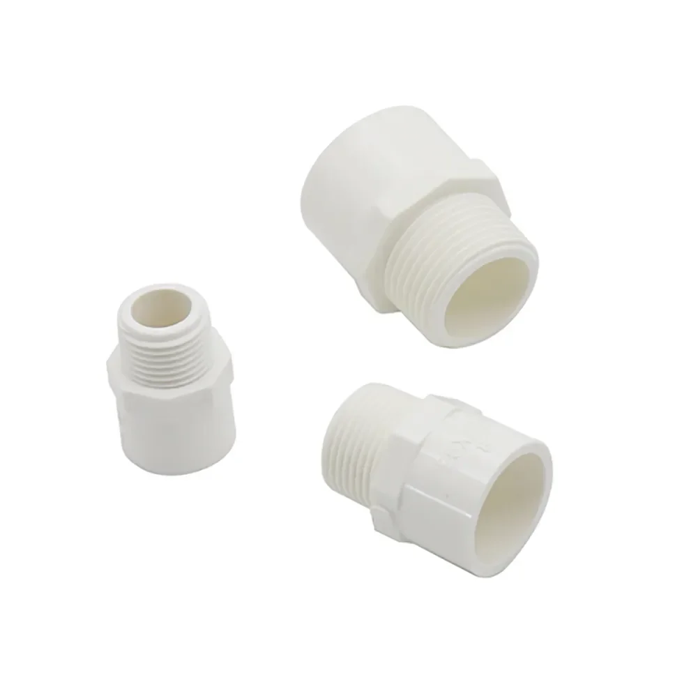

Male Thread BSP Straight Adapter 20mm 25mm 32mm PVC Connectors 1/2" 3/4" 1" External Thread Water Pipe Hose Repai