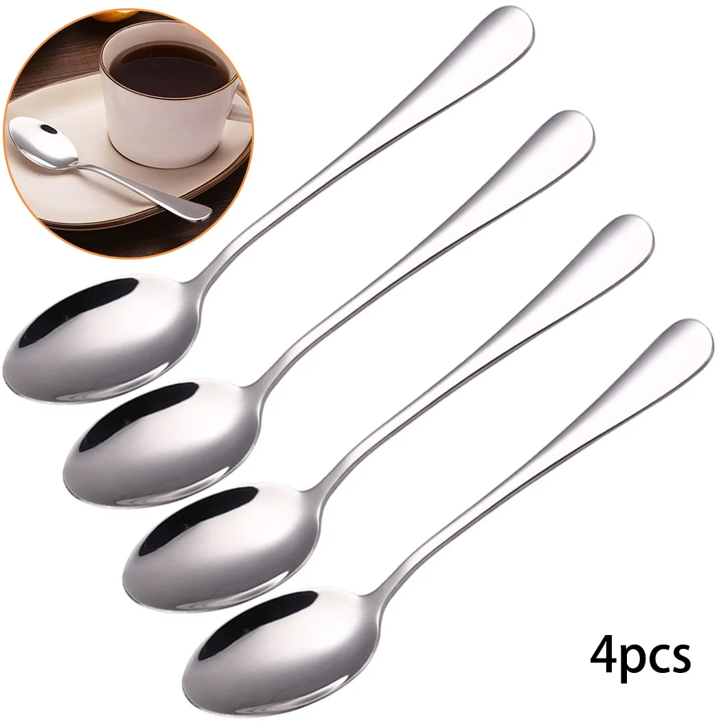 

Stainless Steel Teaspoon Set Kitchen Dessert Coffee Tea Spoon Espresso Spoon Kitchen Tableware Cooking Utensils