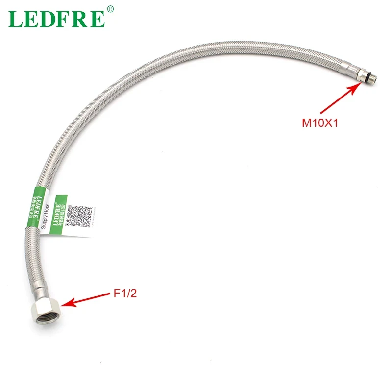 

LEDFRE G1/2 * M10 * 1 кухонный смеситель Pex труба 304 гибкая труба из нержавеющей стали с оплеткой водопроводный шланг LF15503