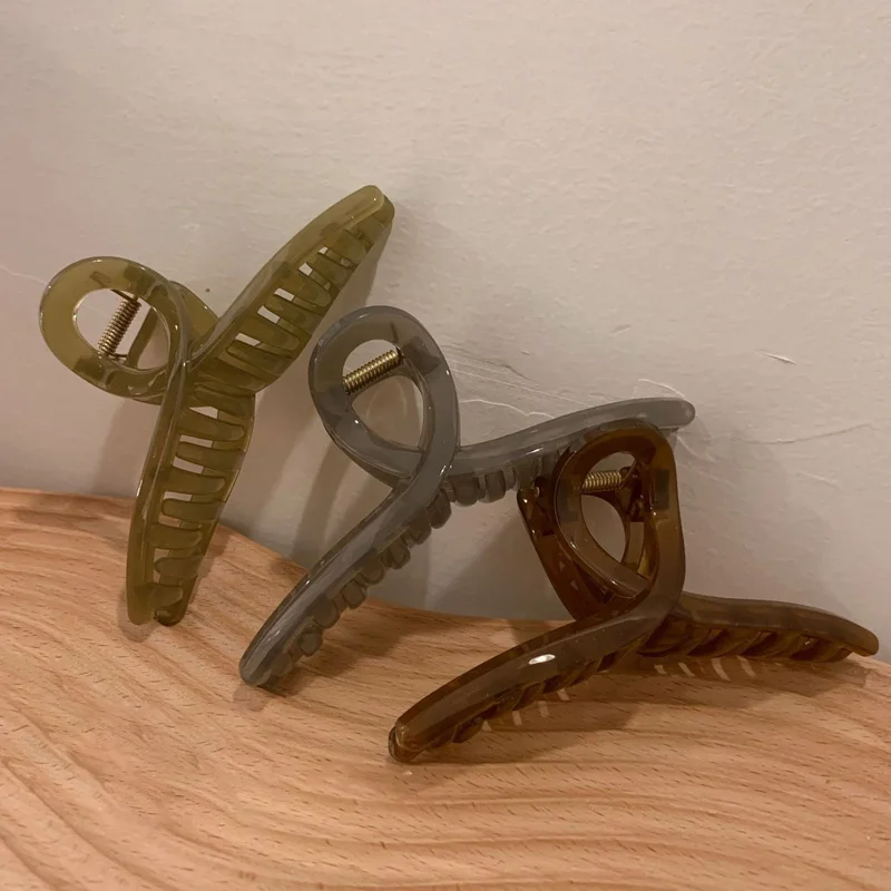 Женская акриловая Заколка-краб корейская модная большая заколка для волос из