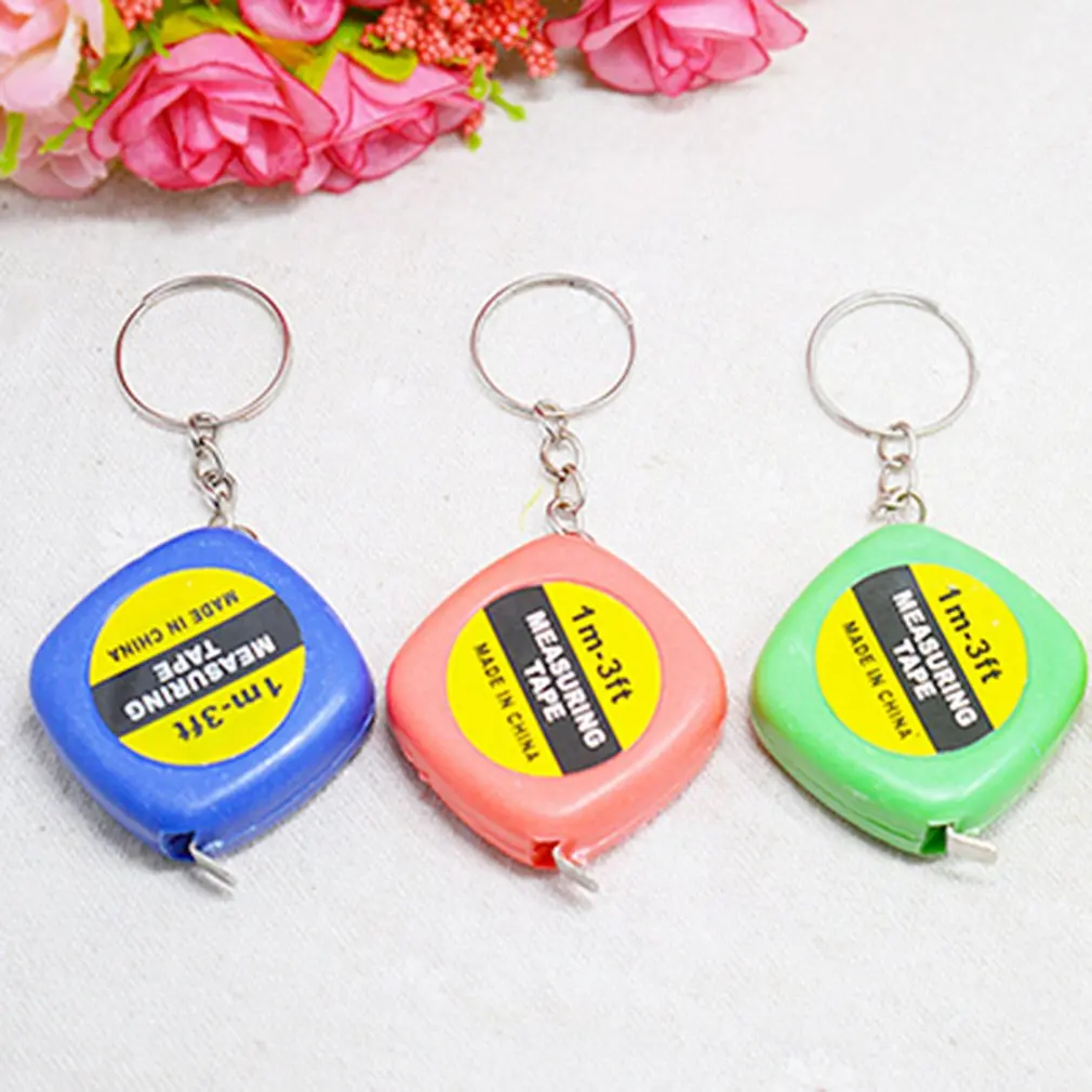 Брелок для ключей милая компактная измерительная лента 1 метр в случайном